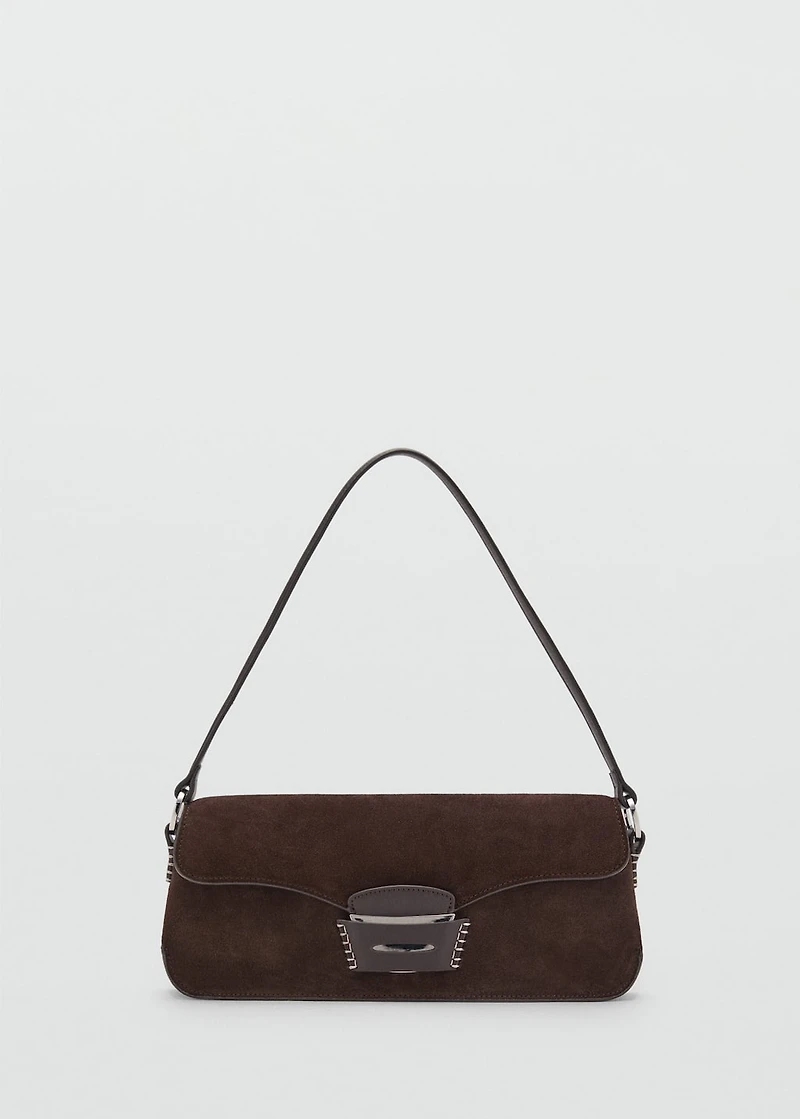Suede shoulder bag