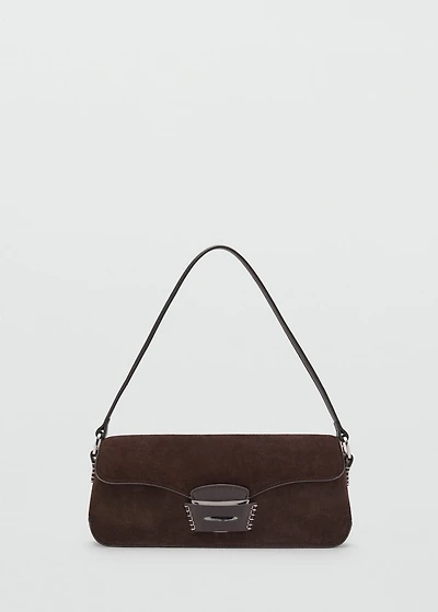 Suede shoulder bag