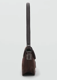 Suede shoulder bag