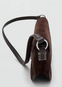 Suede shoulder bag