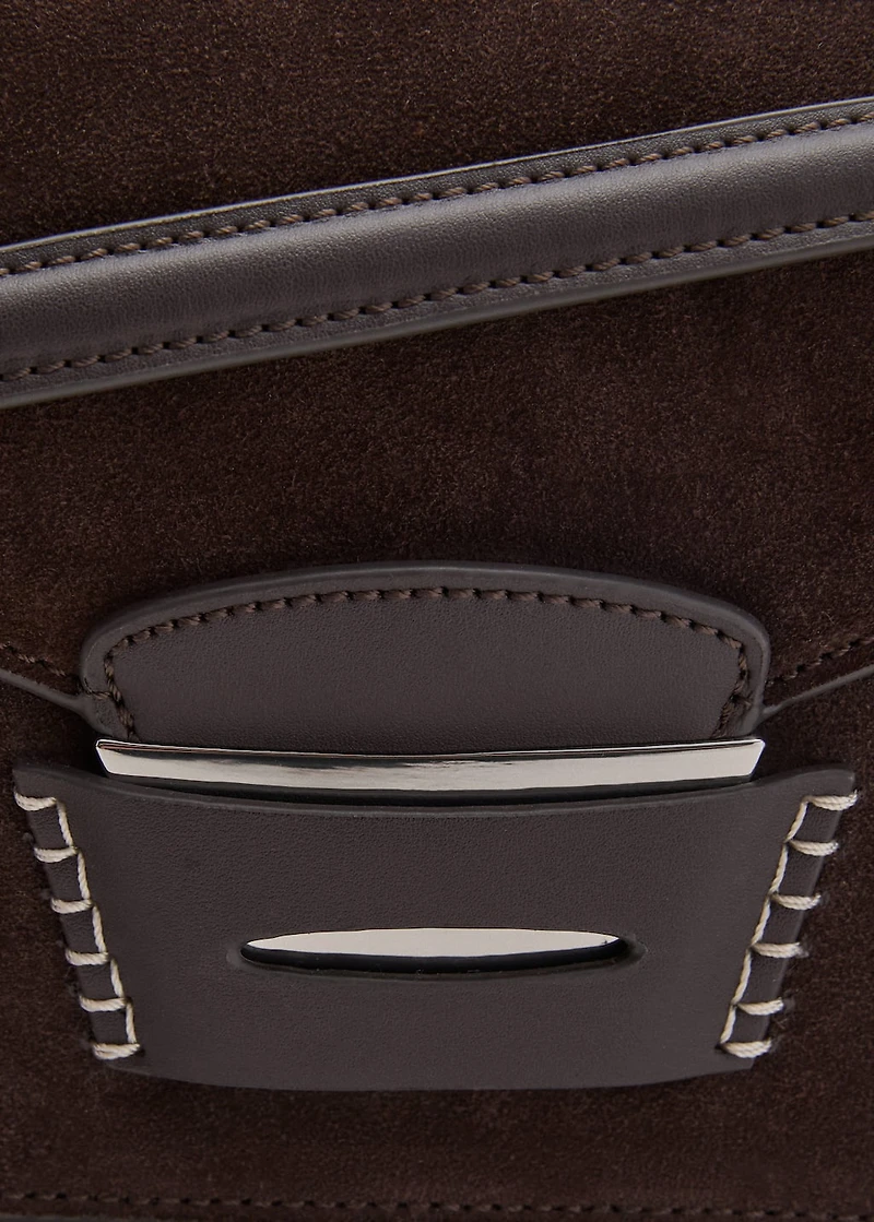 Suede shoulder bag