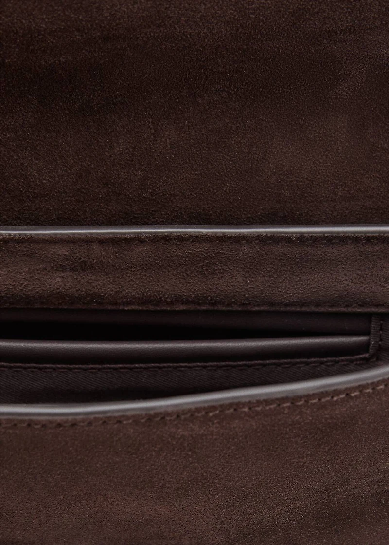 Suede shoulder bag