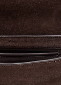 Suede shoulder bag