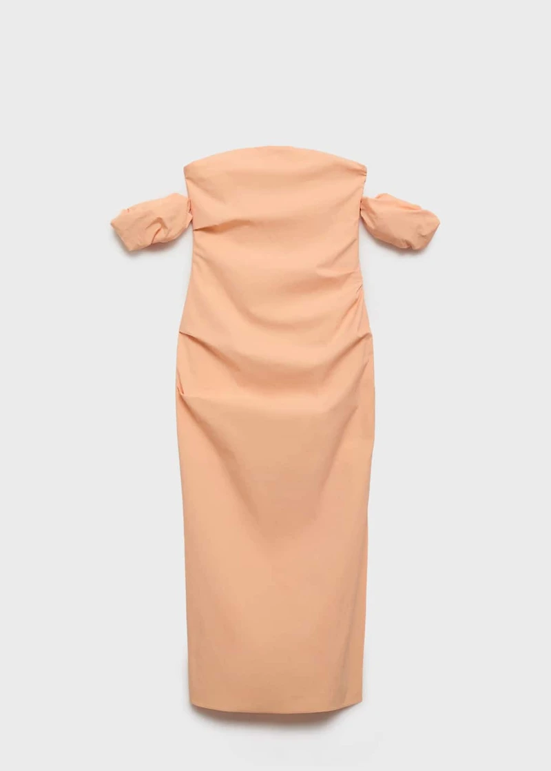 Strapless midi-dress