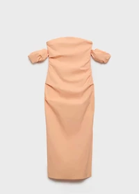 Strapless midi-dress