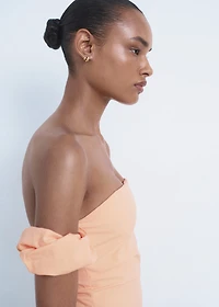 Strapless midi-dress