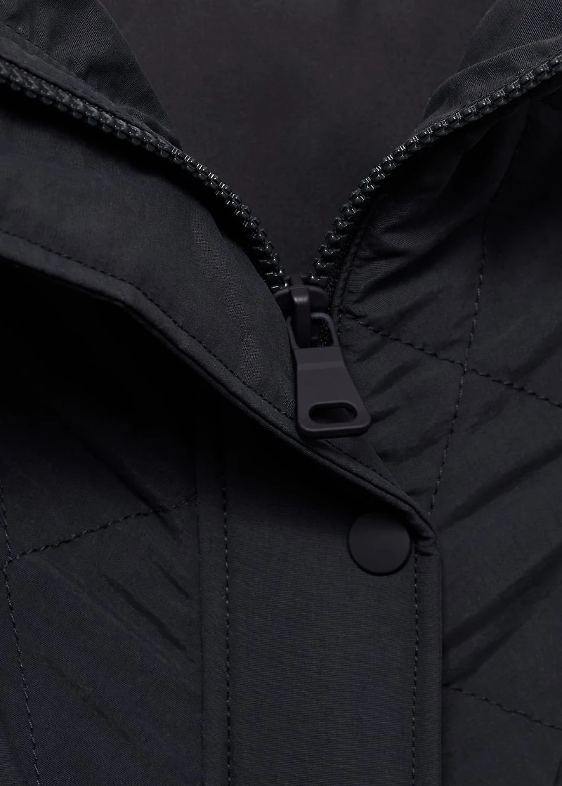 Oversize quilted down anorak