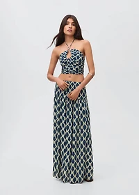 Halter top with ruffled detail