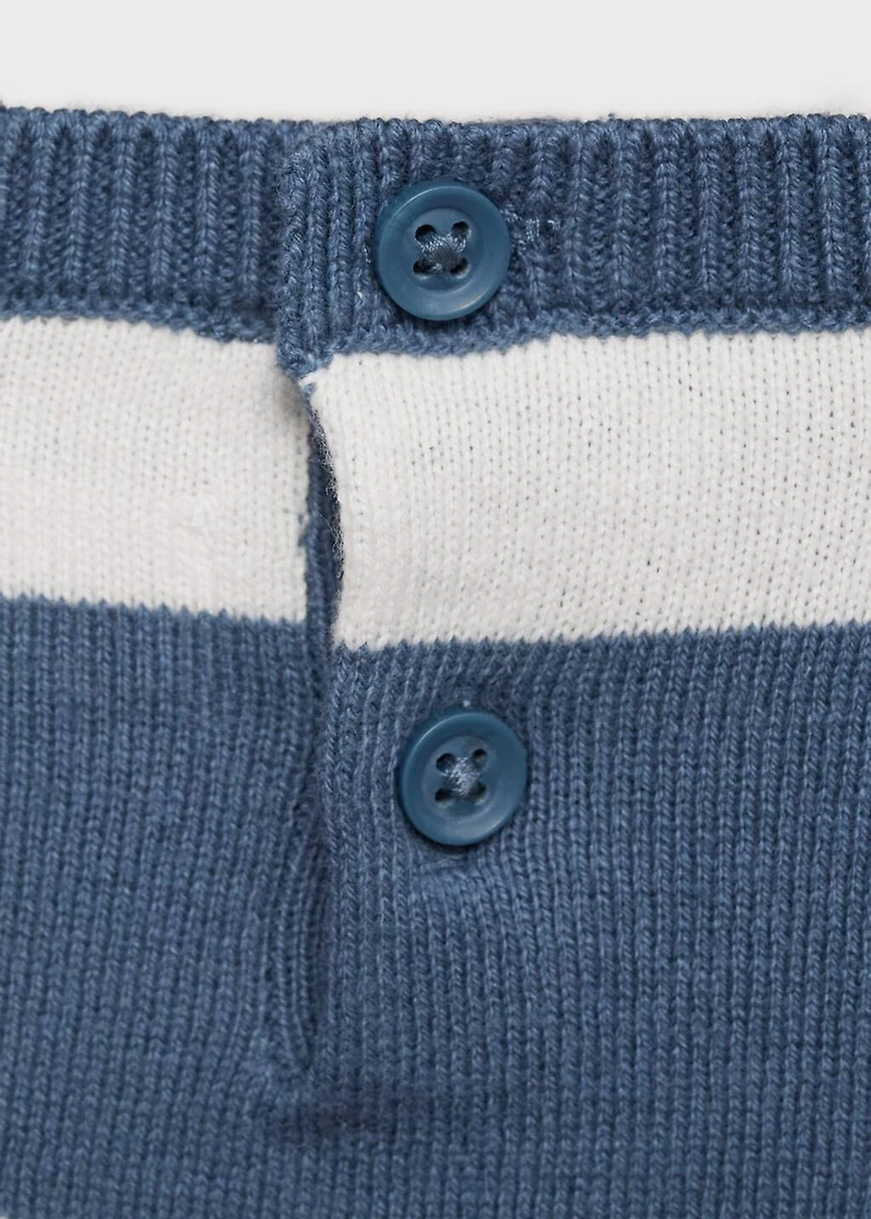 Striped cotton-blend sweater