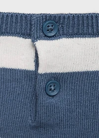 Striped cotton-blend sweater