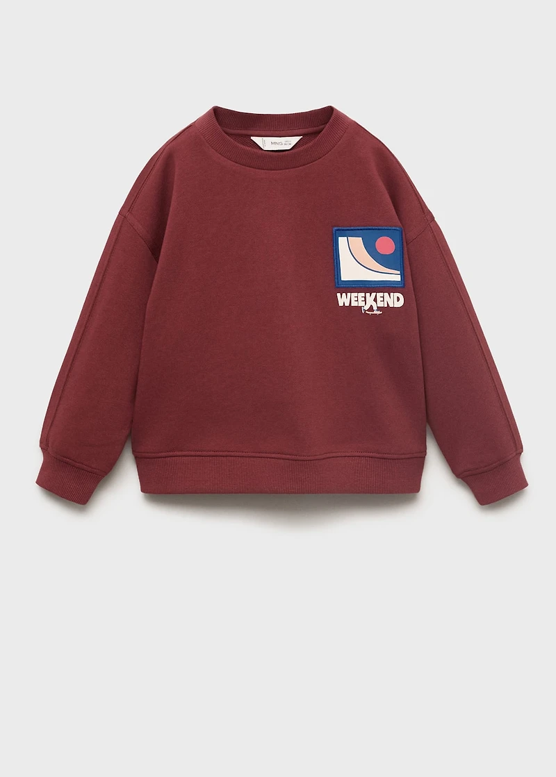 Message printed sweatshirt