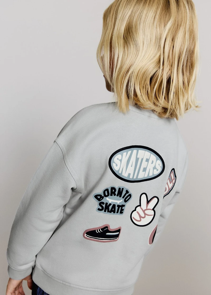Path print sweatshirt