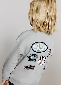 Path print sweatshirt