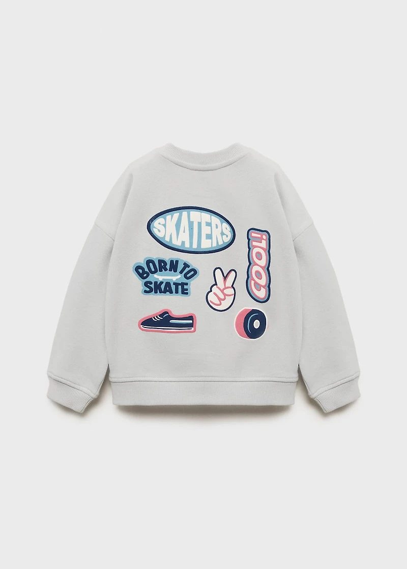 Path print sweatshirt