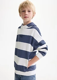 Striped hooded sweatshirt