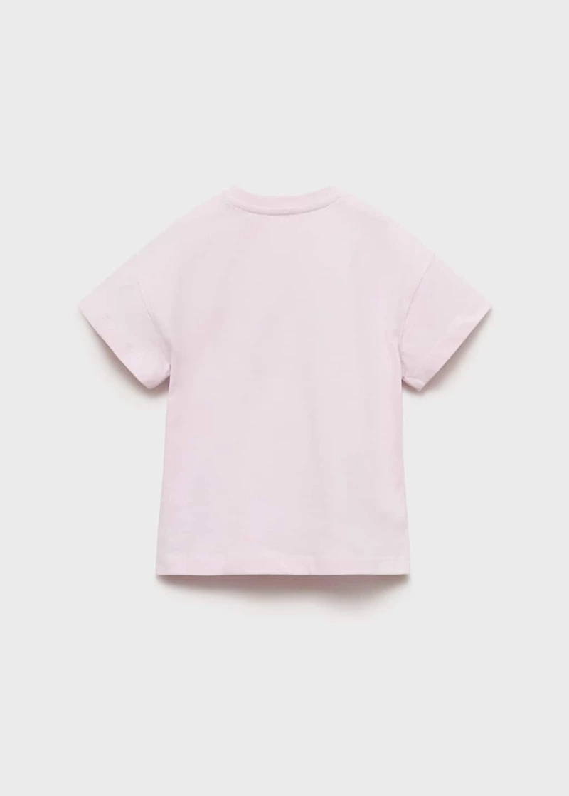 Embossed detail printed t-shirt