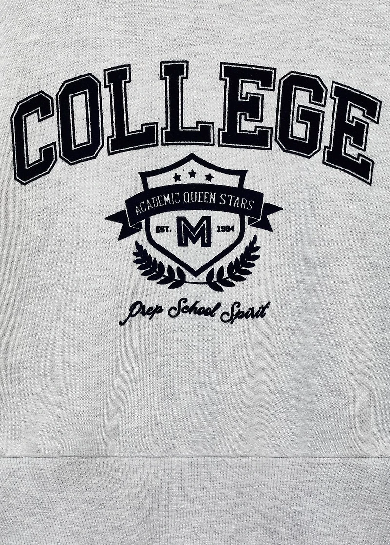 Monochrome college sweatshirt