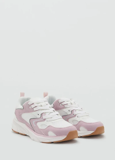 Combined sneakers with laces