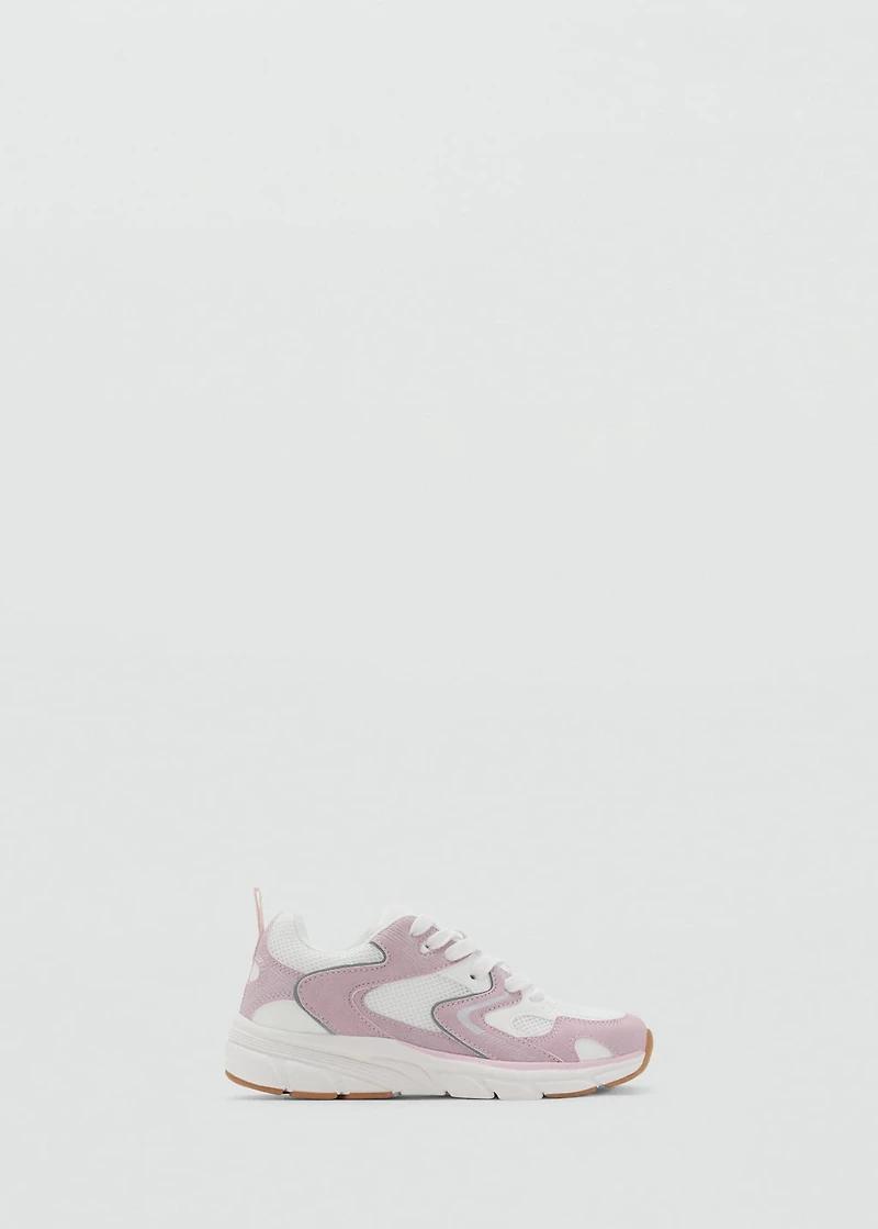Combined sneakers with laces