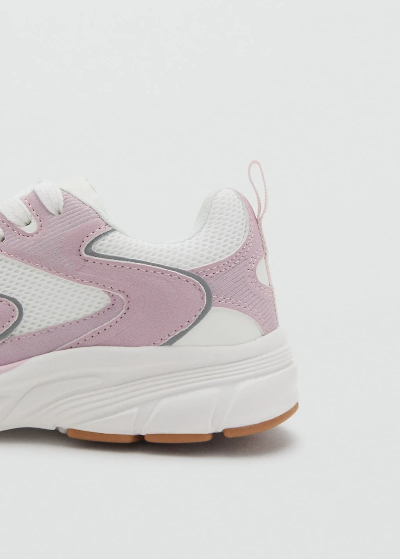 Combined sneakers with laces