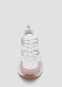 Combined sneakers with laces