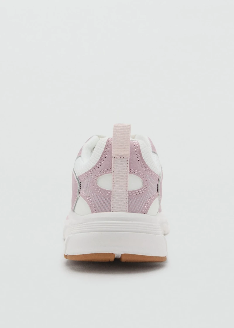 Combined sneakers with laces