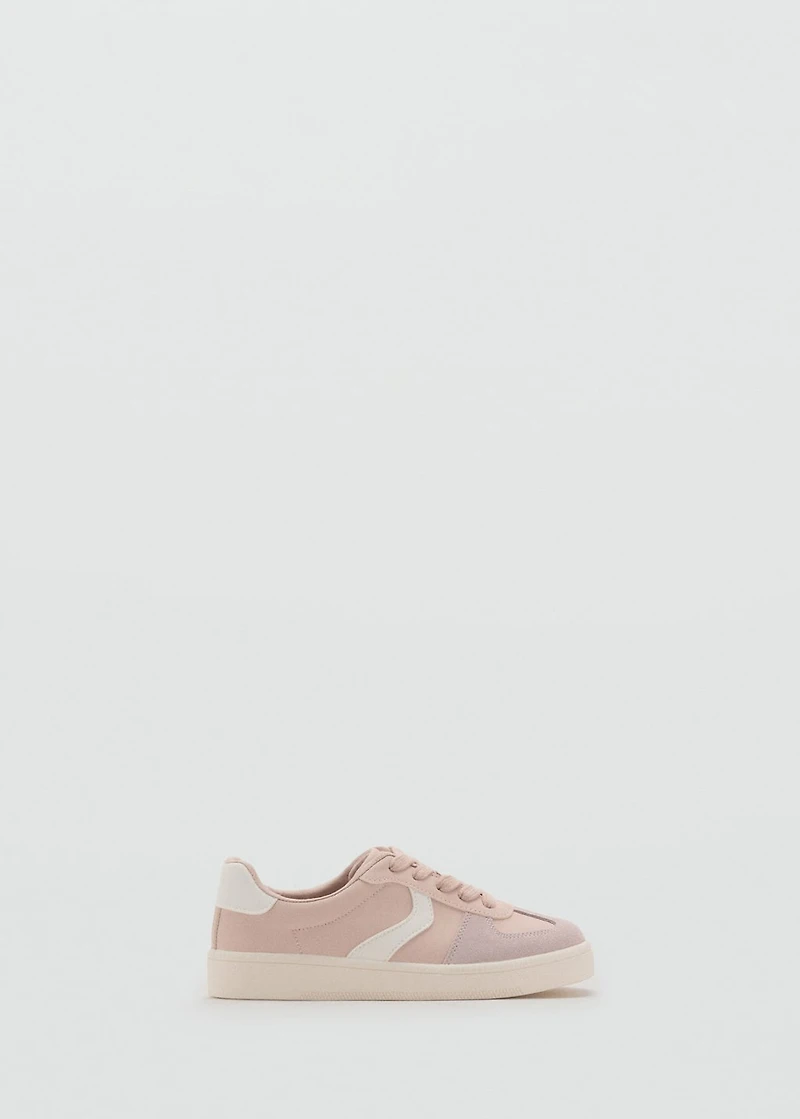 Combined sneakers with laces