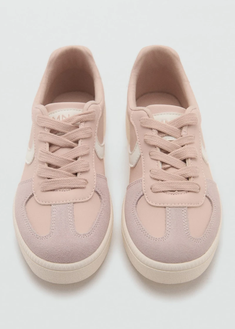 Combined sneakers with laces
