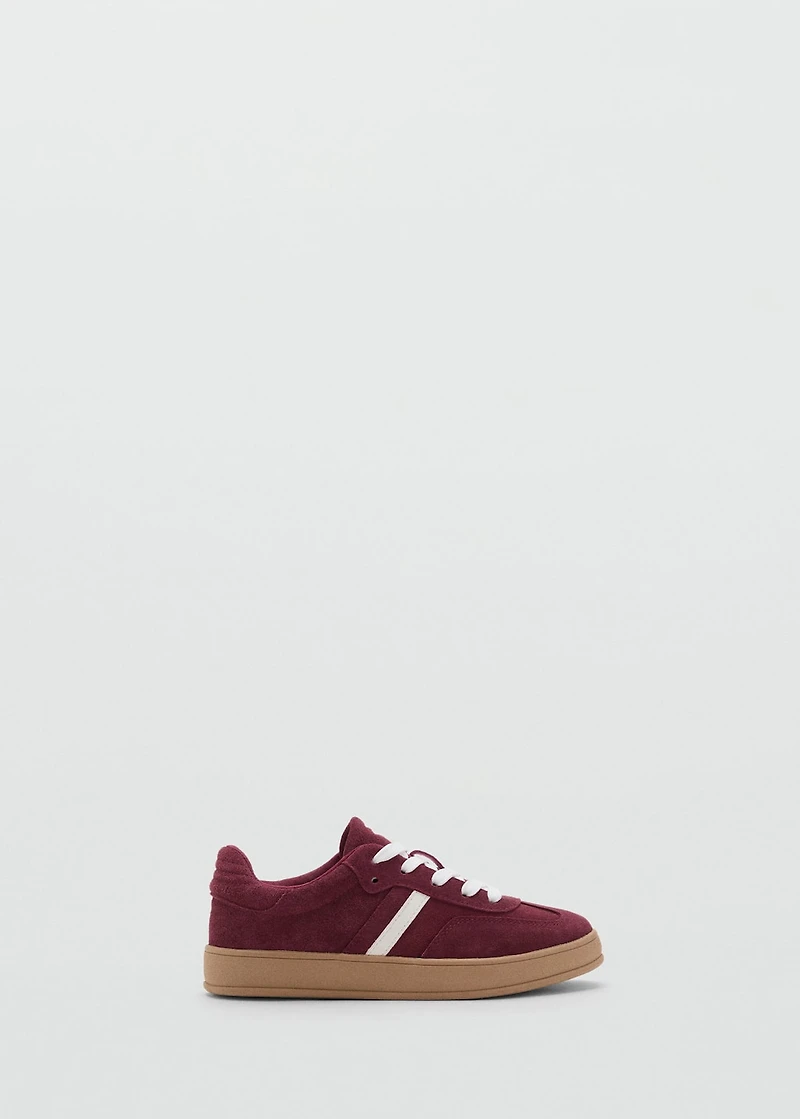Leather mixed sneakers