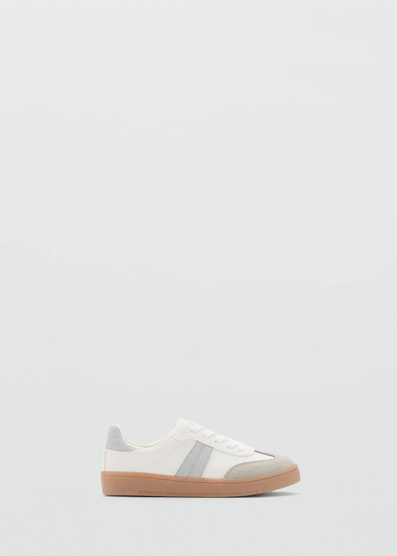 Leather mixed sneakers