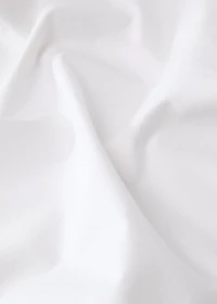 Cotton percale top sheet with linen trim for 135/140 cm bed