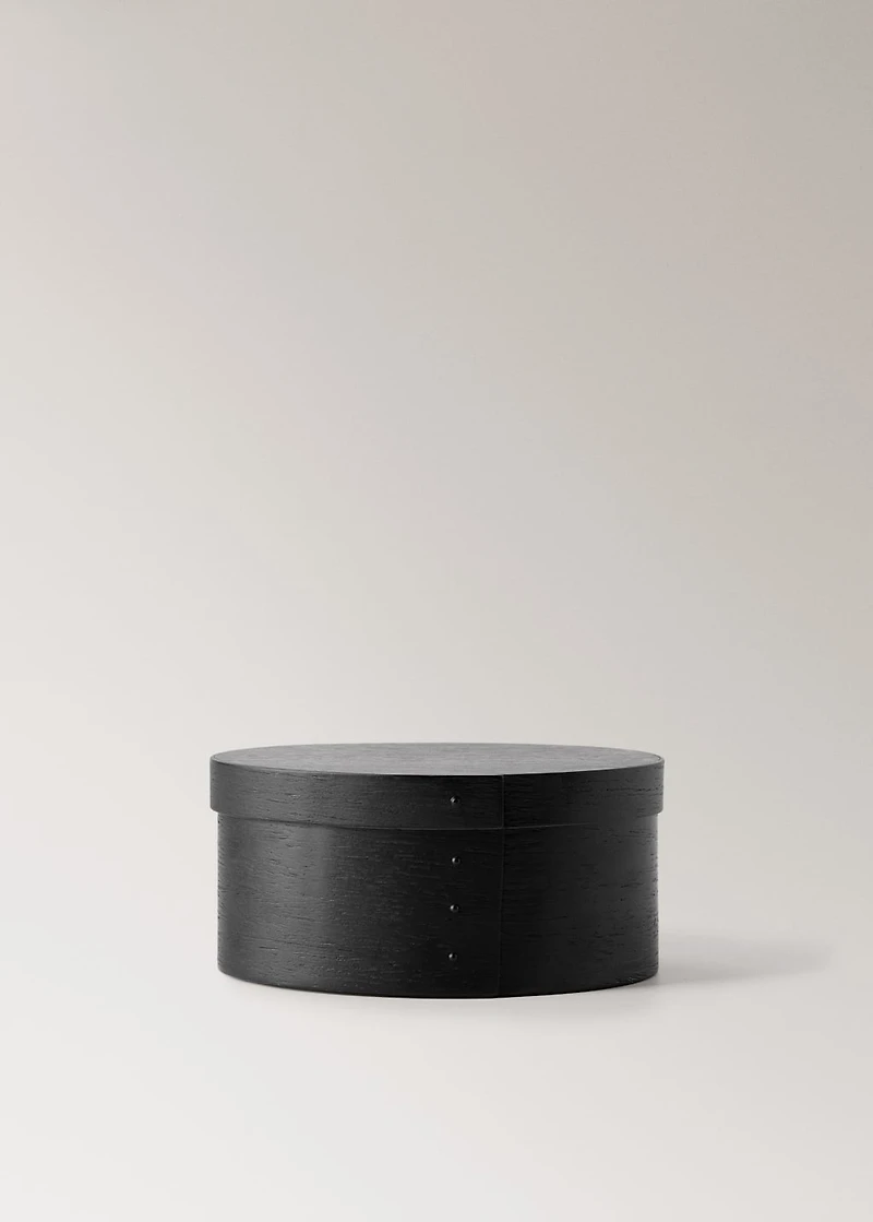Small oval wooden box