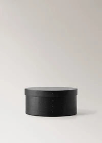 Small oval wooden box