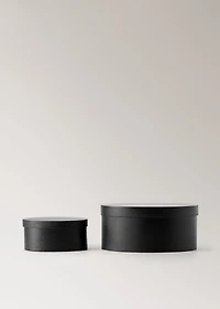 Small oval wooden box