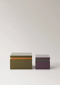 Low two-tone lacquered box