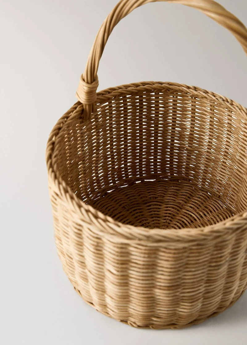 rattan basket with handles