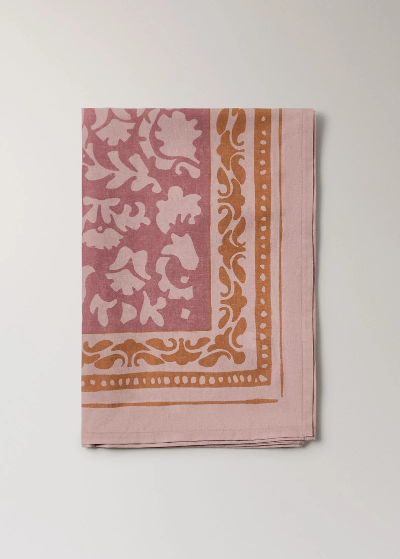 Printed canvas tablecloth for 2 to 4 diners