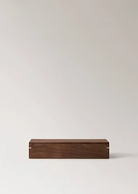 Wooden box with large lid