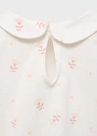Baby-collar printed pajamas