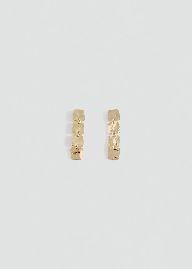 Combined square earrings