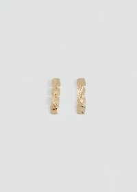 Combined square earrings