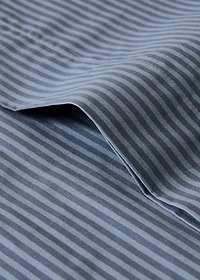 Reversible percale cotton striped pillowcase 45x110 cm