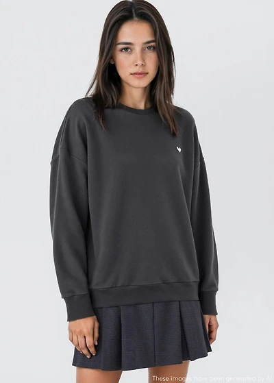 Embroidered message sweatshirt