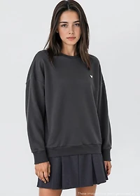 Embroidered message sweatshirt