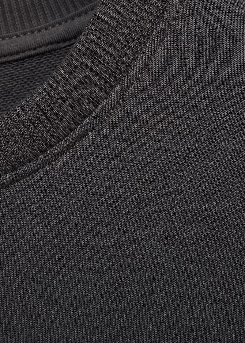 Embroidered message sweatshirt