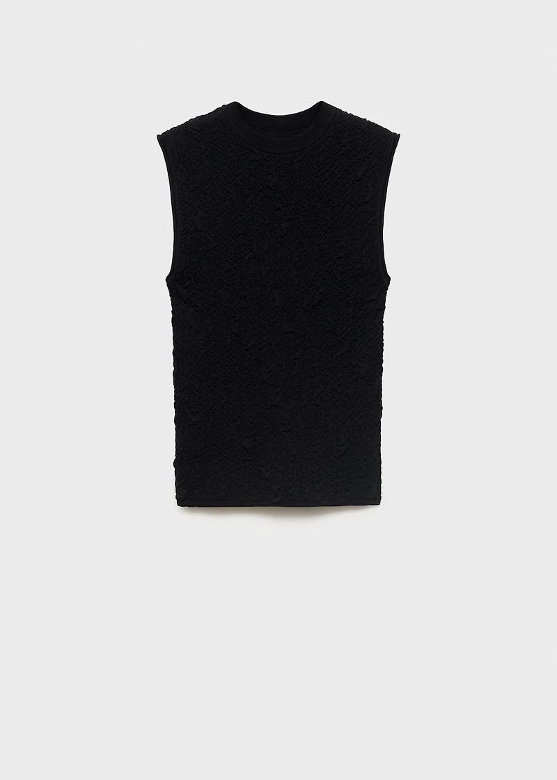 Textured crepe top