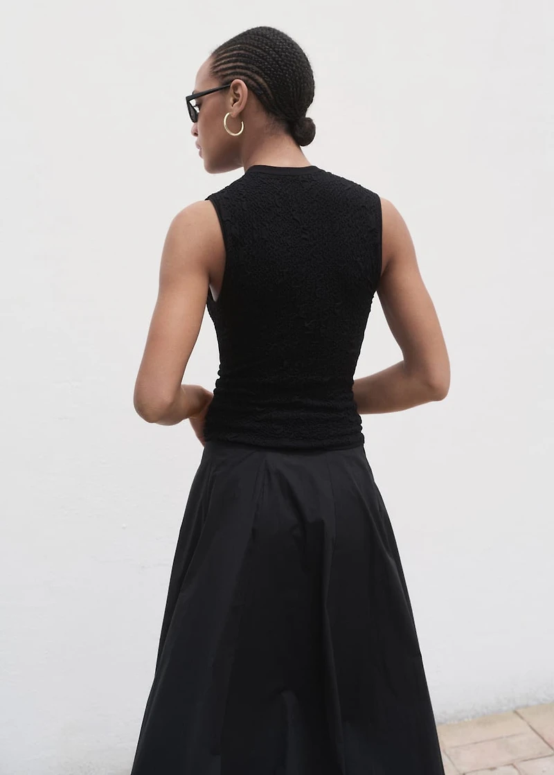 Textured crepe top