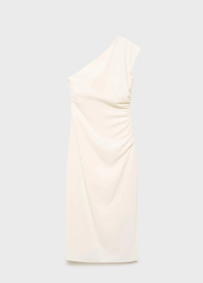 Asymmetrical pleated dress