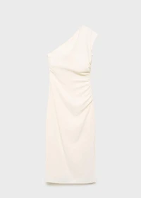 Asymmetrical pleated dress