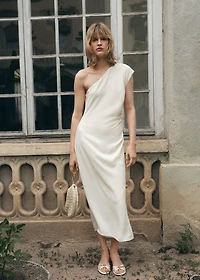 Asymmetrical pleated dress